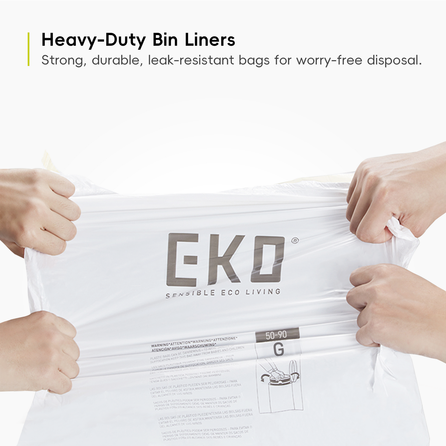 Size G Bin Liners  50L-90L, 10 bags