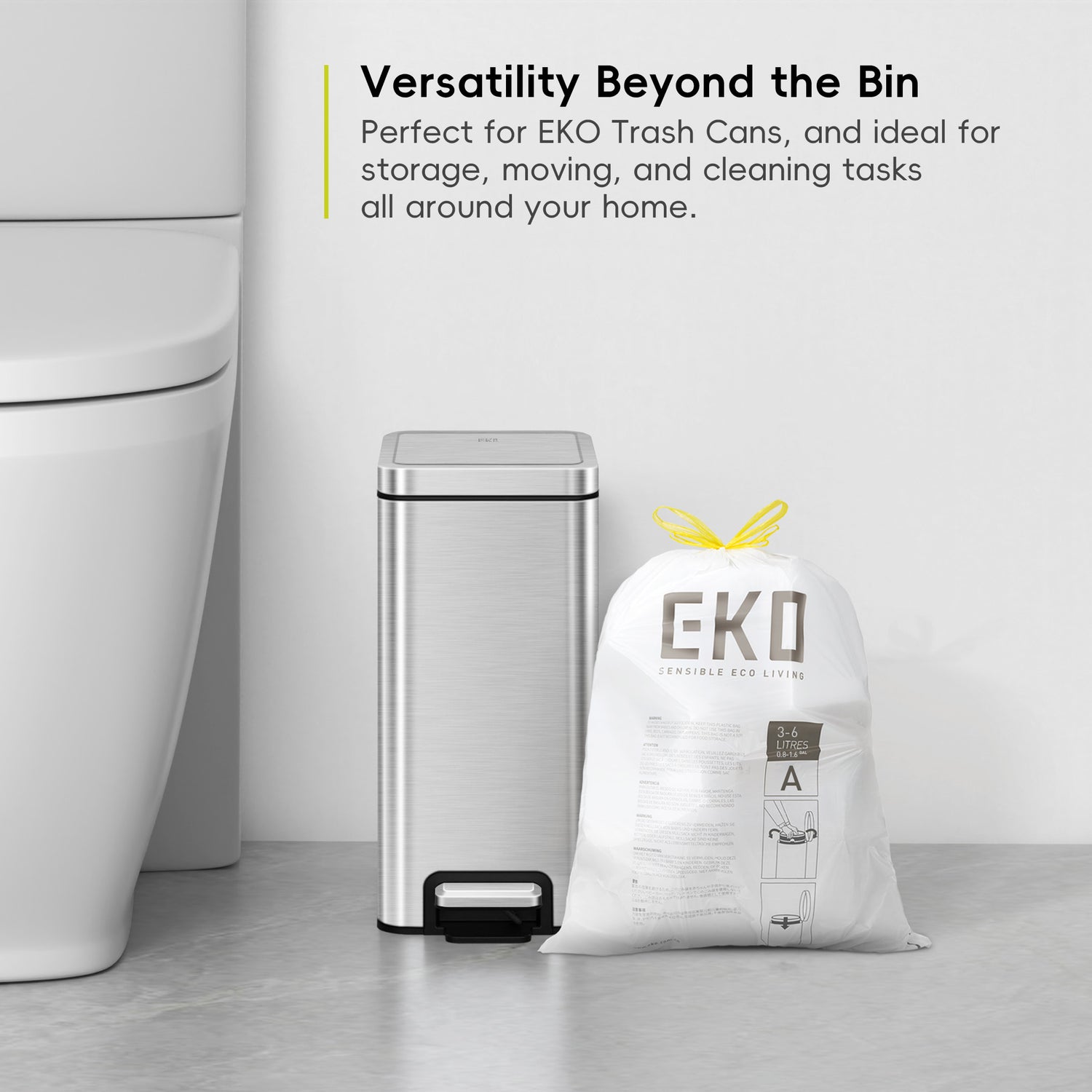 Box of Size A Bin Liners 3L-6L, 80 bags