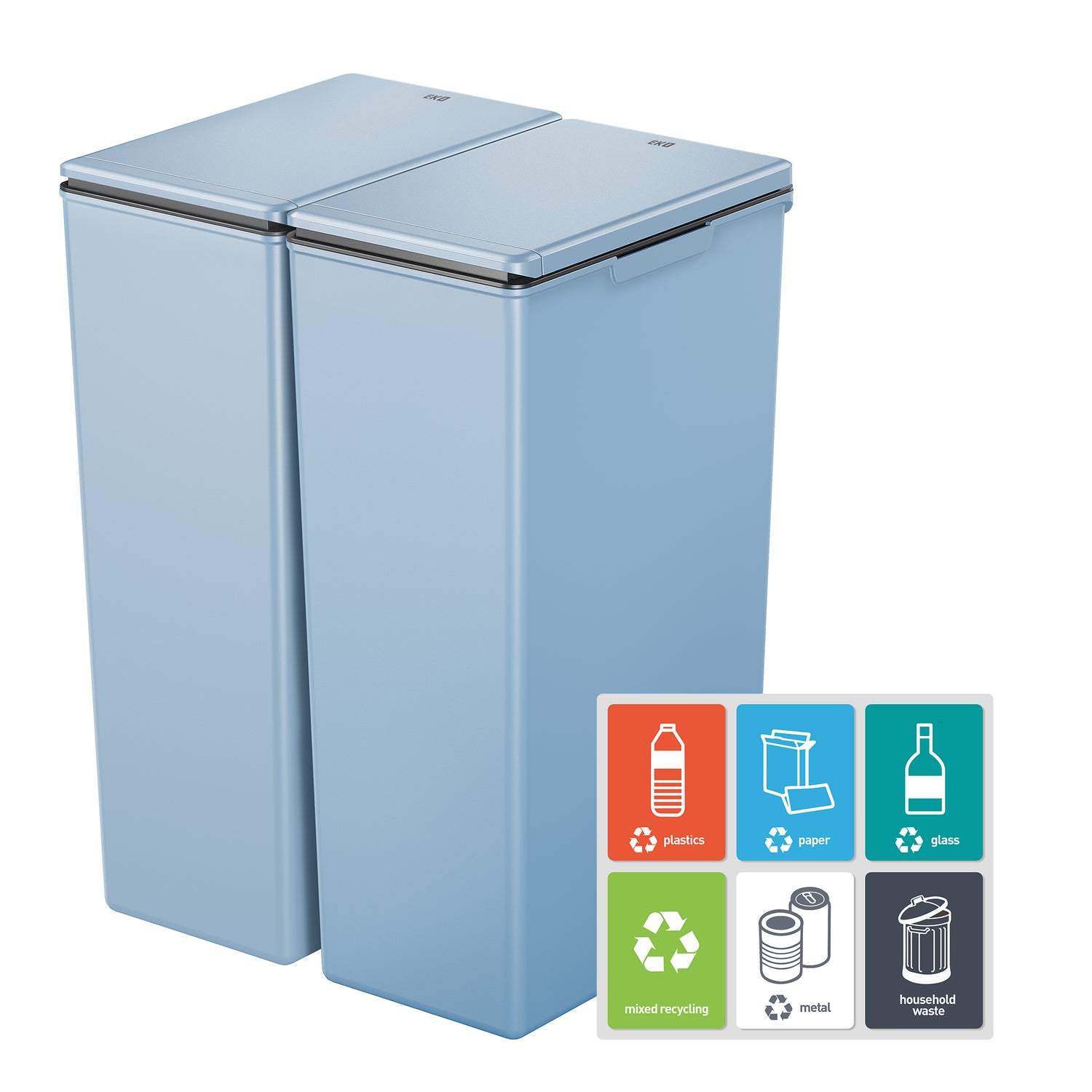 Morandi Touch Bin 30L Twin Pack