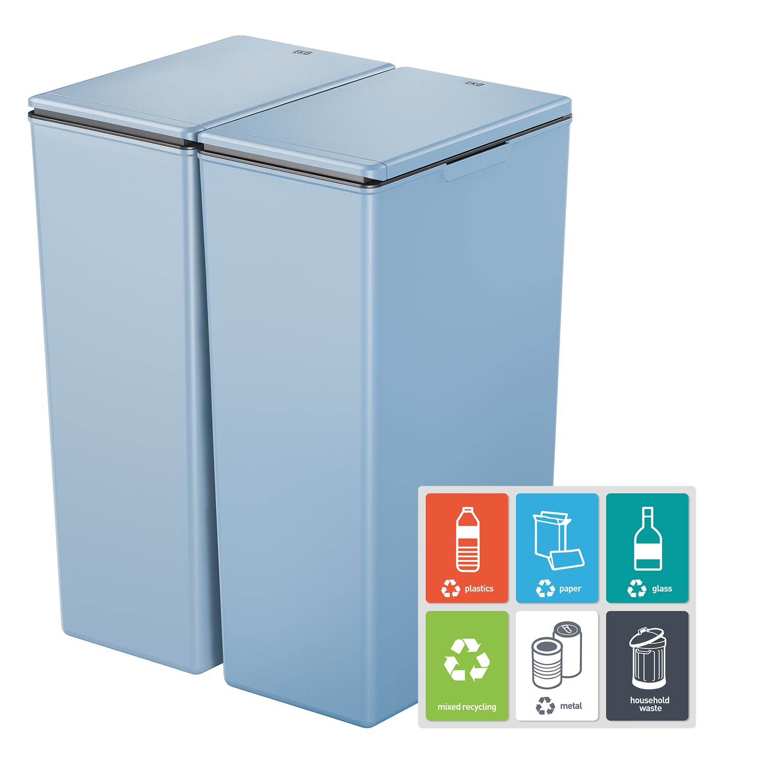 Morandi Touch Bin 40L Twin Pack