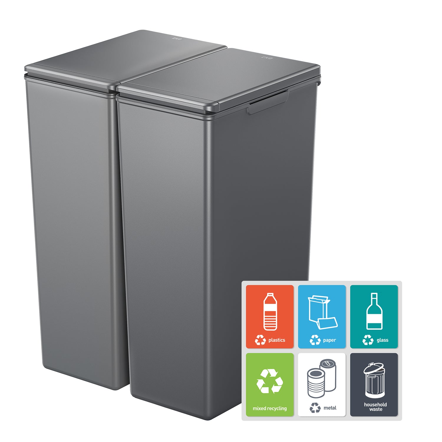 Morandi Touch Bin 30L Twin Pack