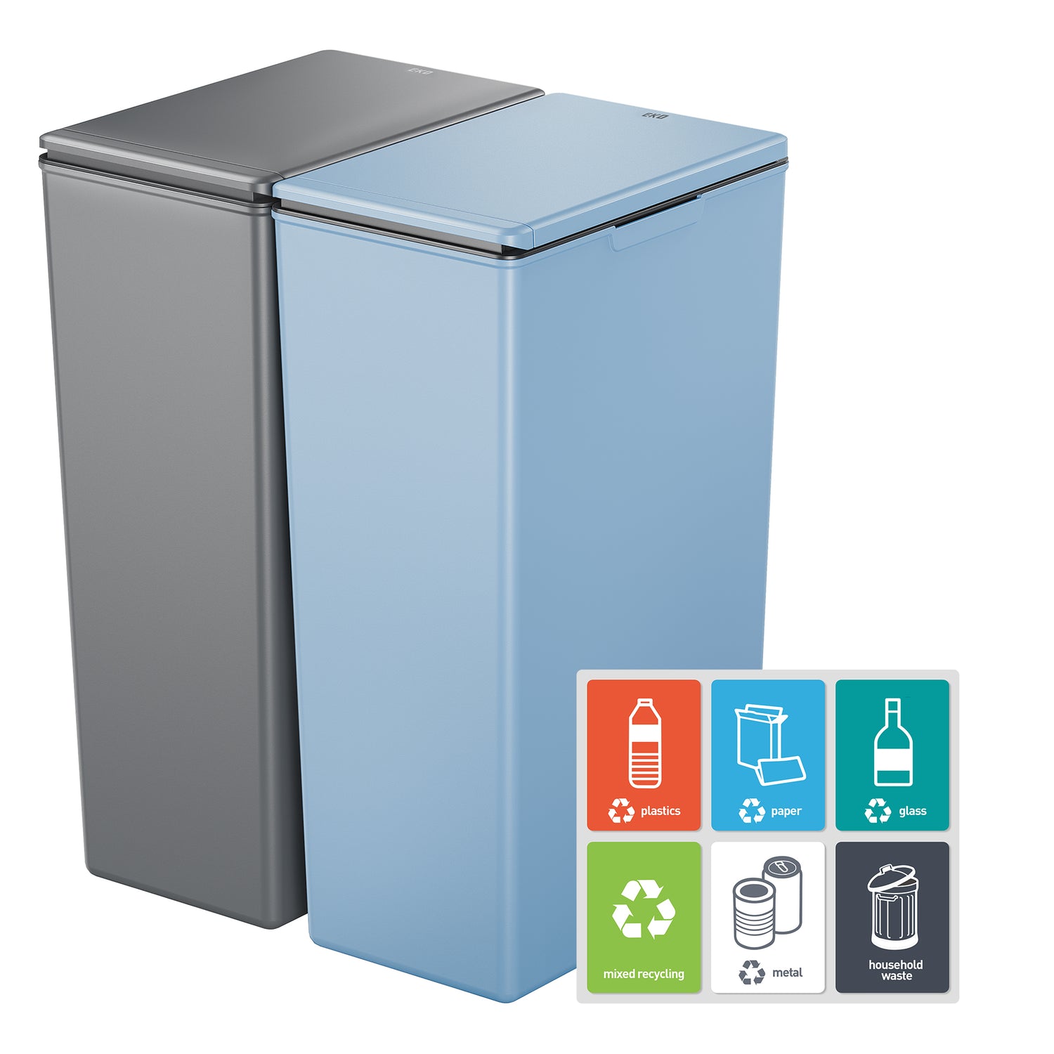 Morandi Touch Bin 40L Twin Pack