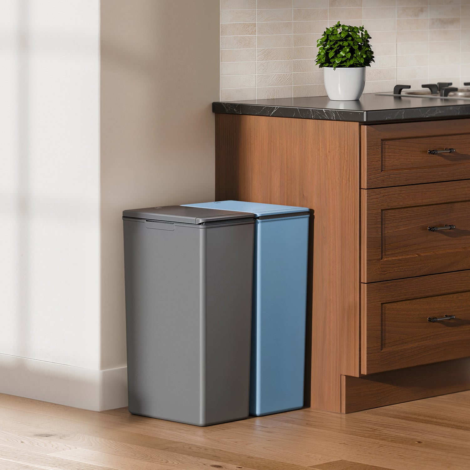 Morandi Touch Bin 40L Twin Pack