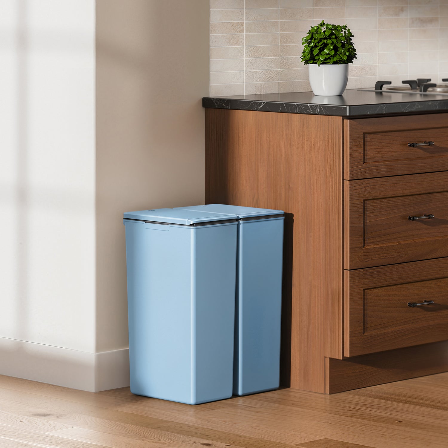 Morandi Touch Bin 30L Twin Pack