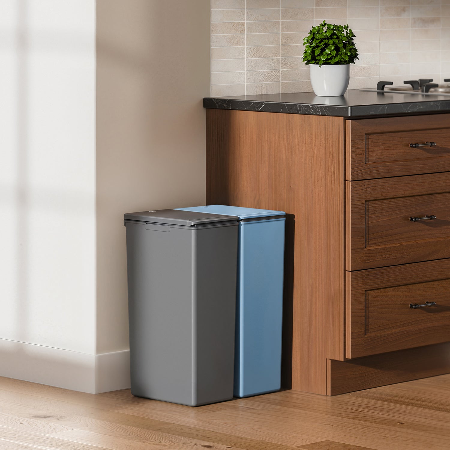 Morandi Touch Bin 30L Twin Pack