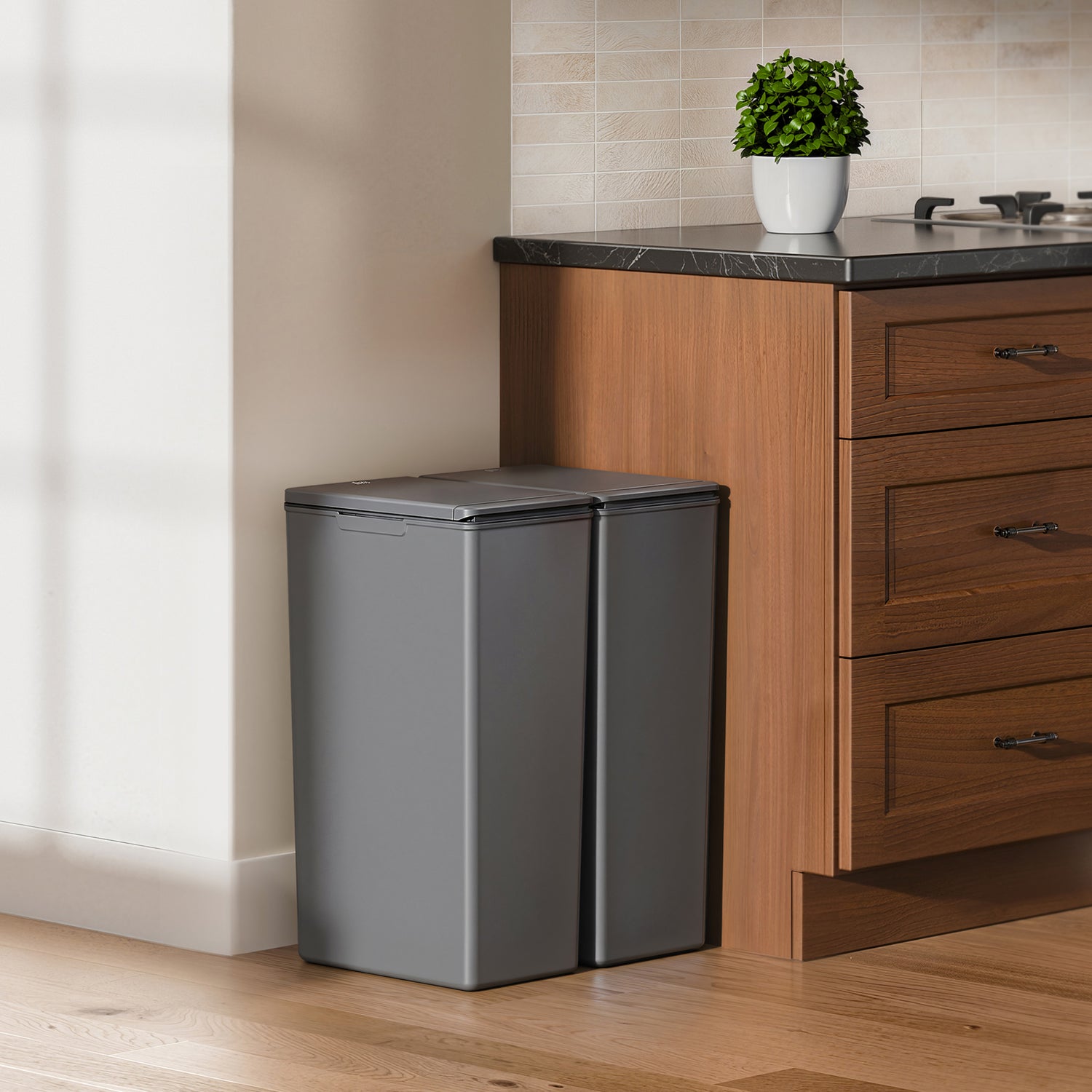 Morandi Touch Bin 40L Twin Pack