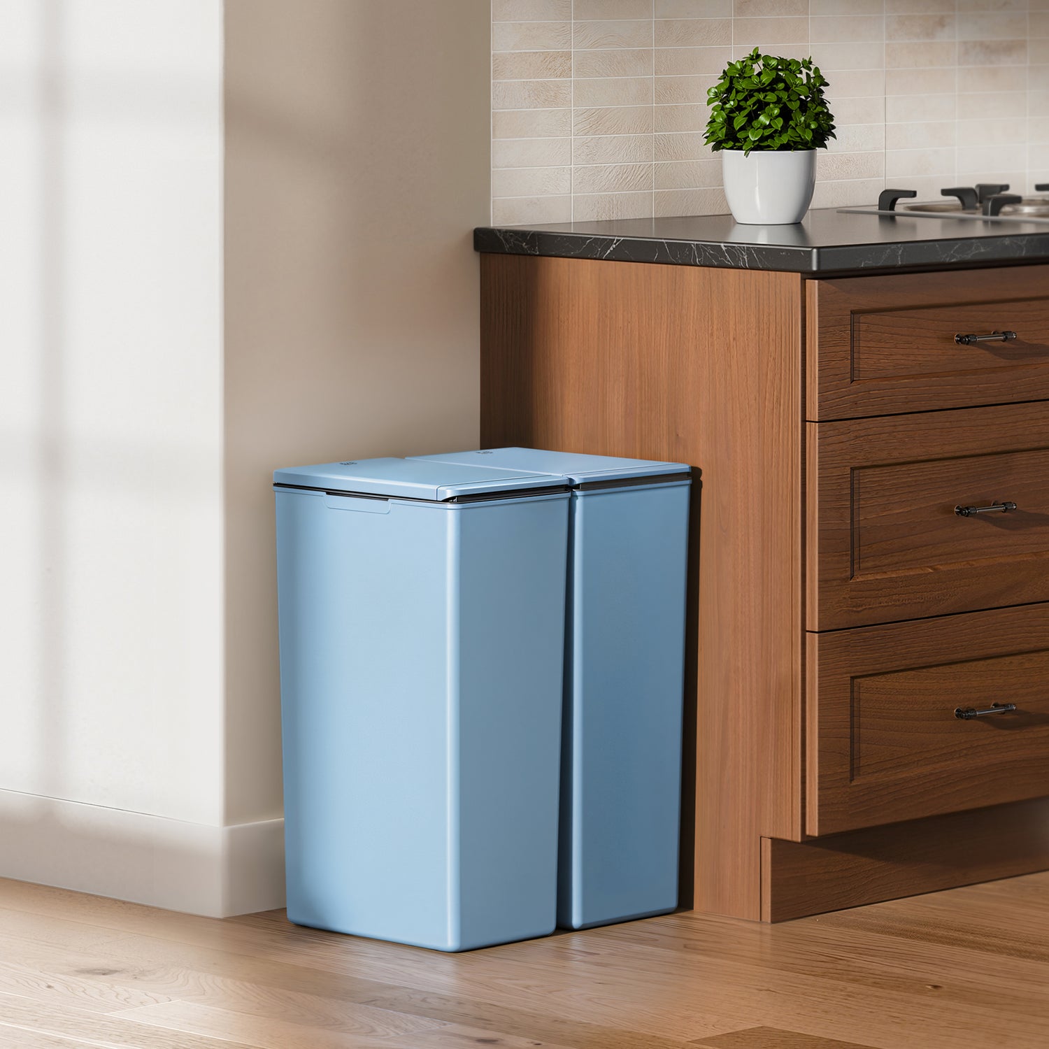 Morandi Touch Bin 40L Twin Pack