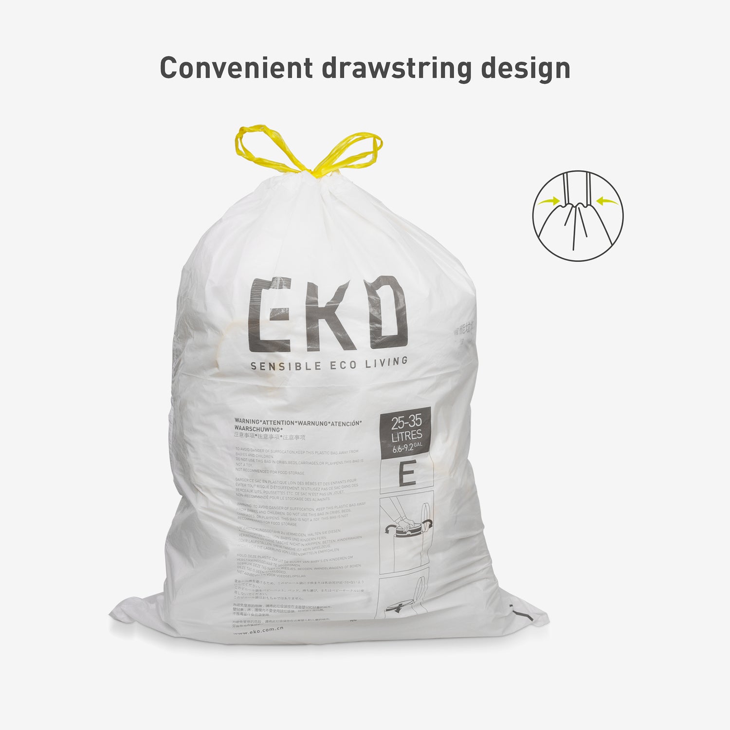 Size E Bin Liners 25L-35L, 12 bags