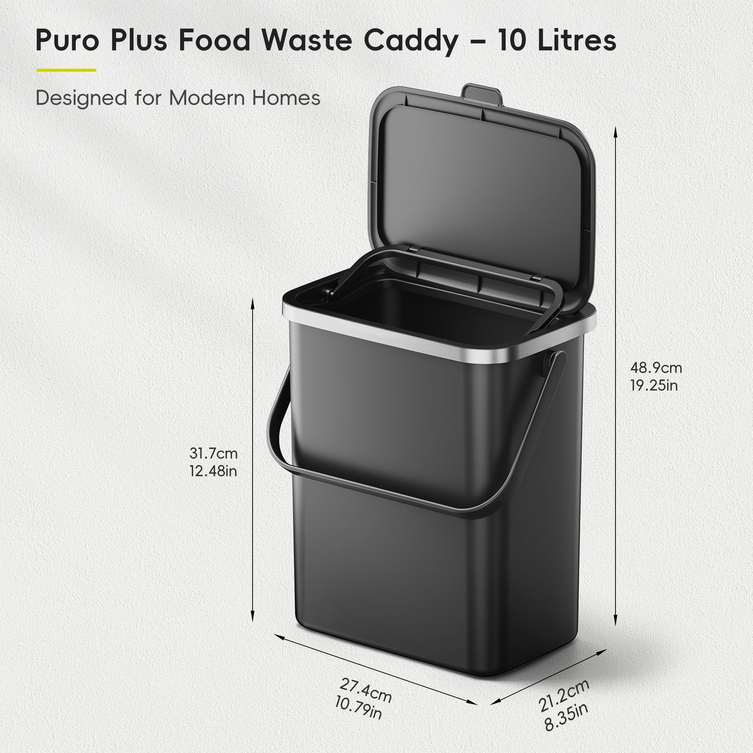 Puro Plus Food Waste Caddy 10L