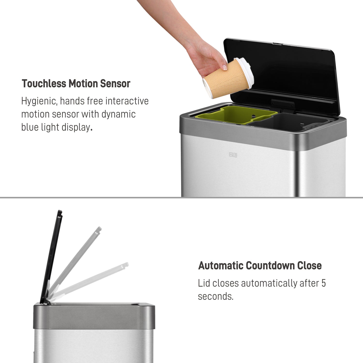 Mirage X Recycling Sensor Bin 20L+20L