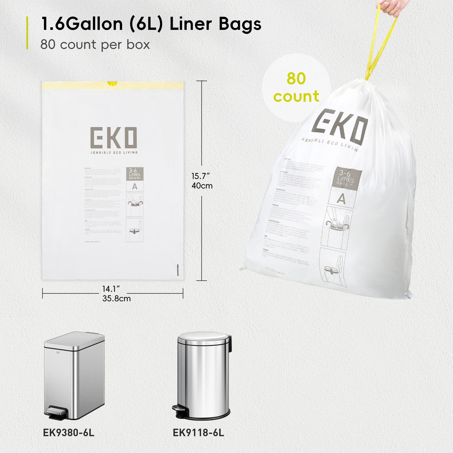 Box of Size A Bin Liners 3L-6L