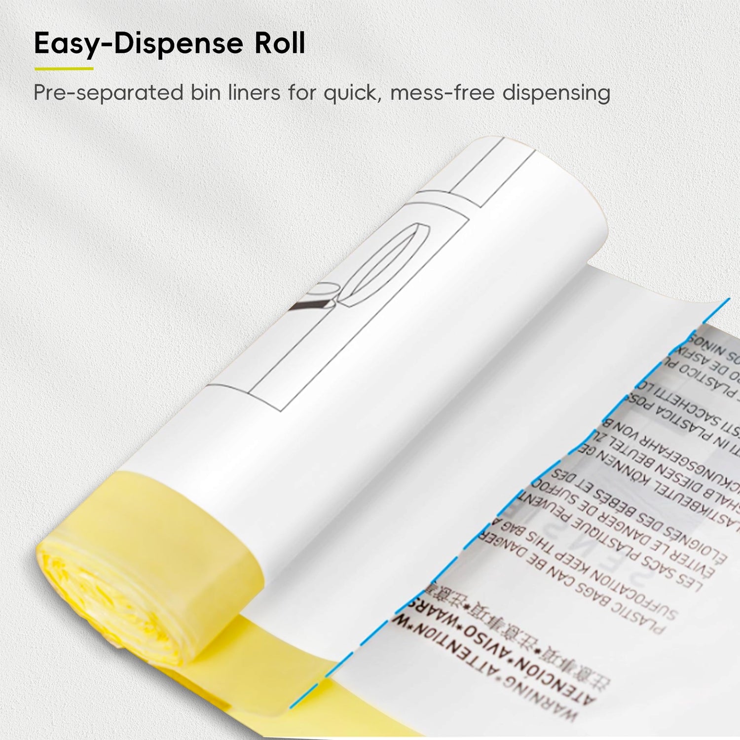 Size M Bin Liners 35L-40L, 12 bags