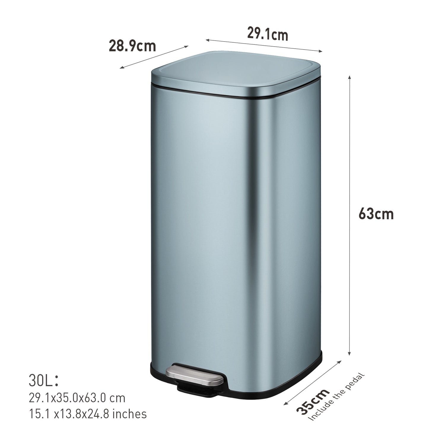 Stella Pedal Bin 30L