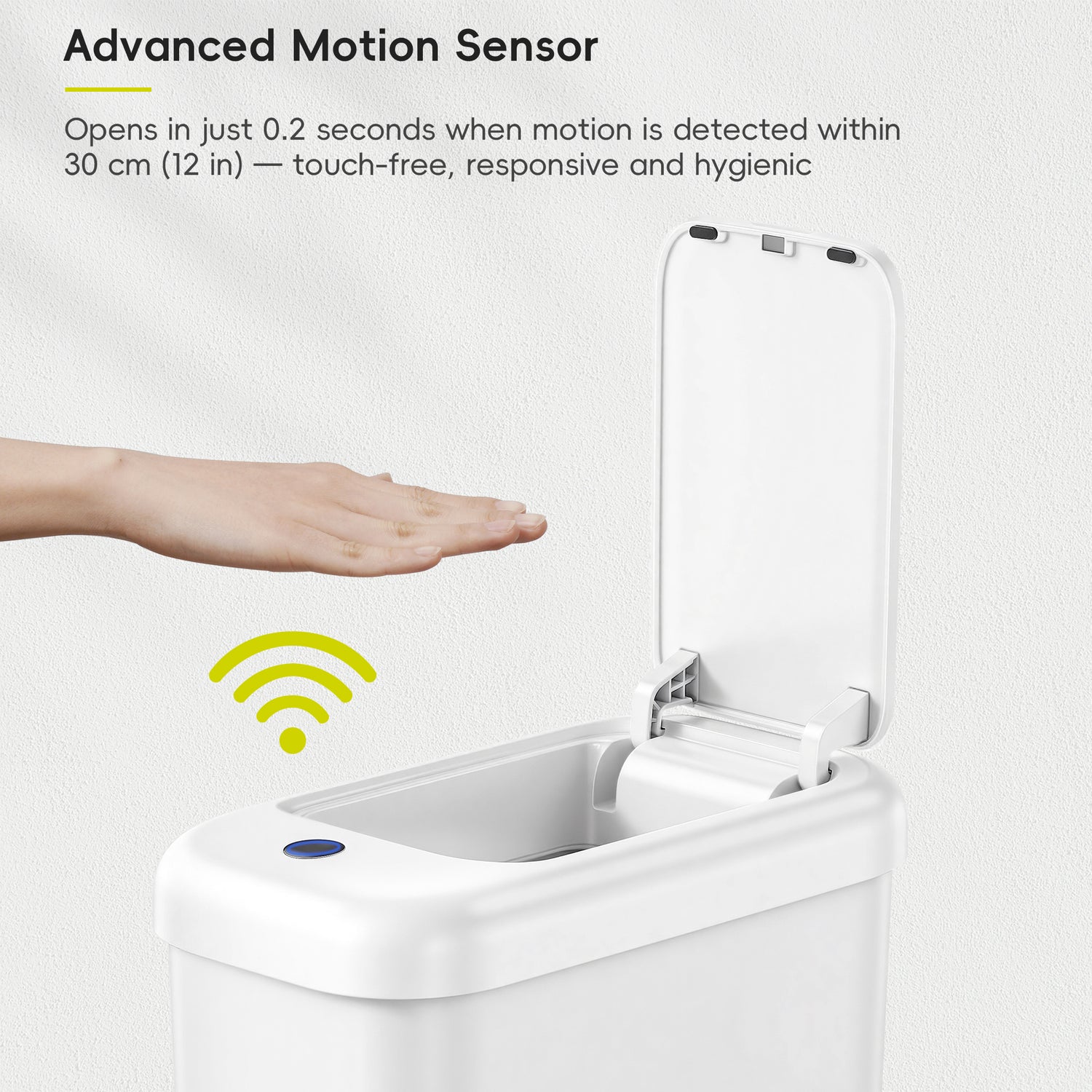 Morandi Slim Sensor Bin 10L