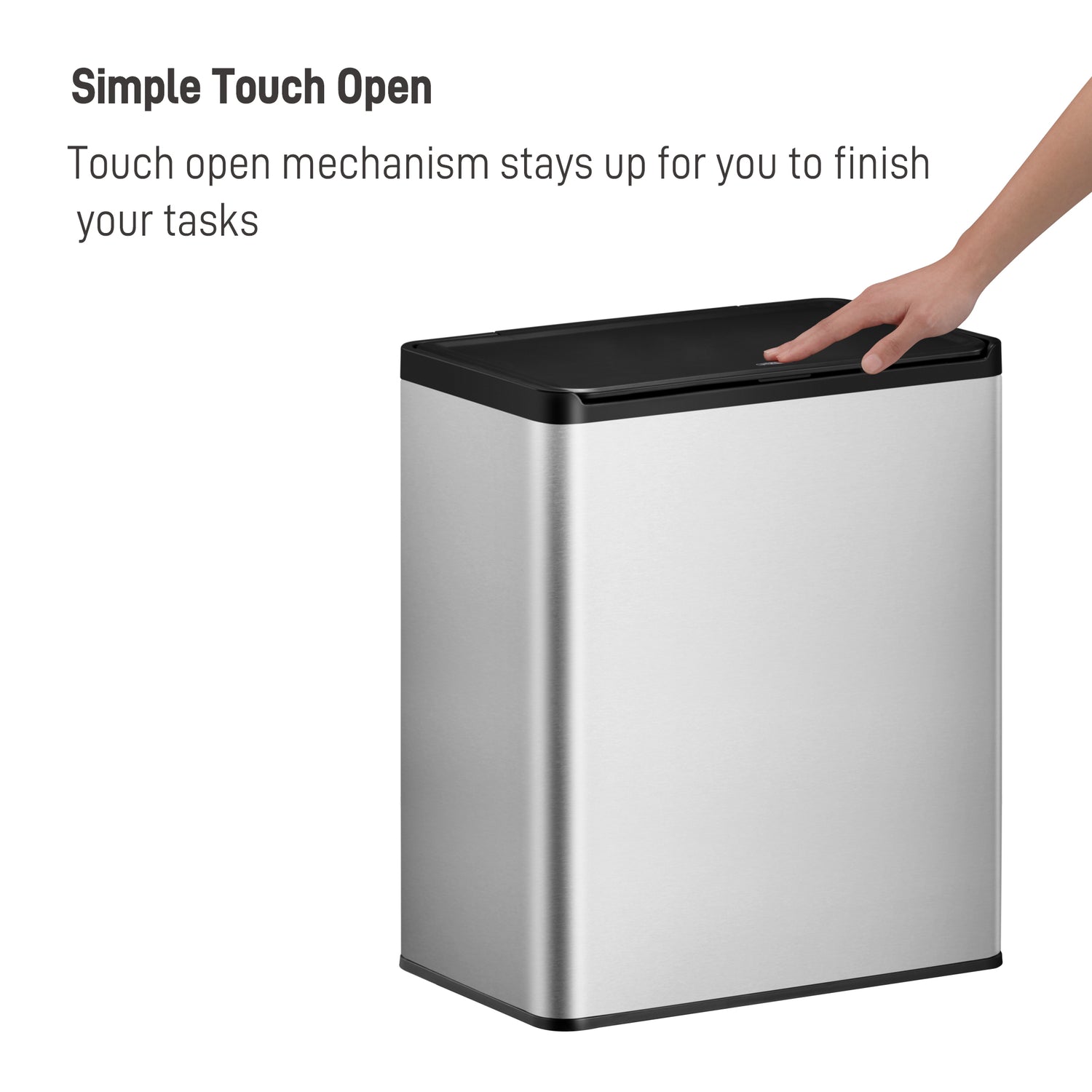 Essential Recycling Touch Bin 20L+20L