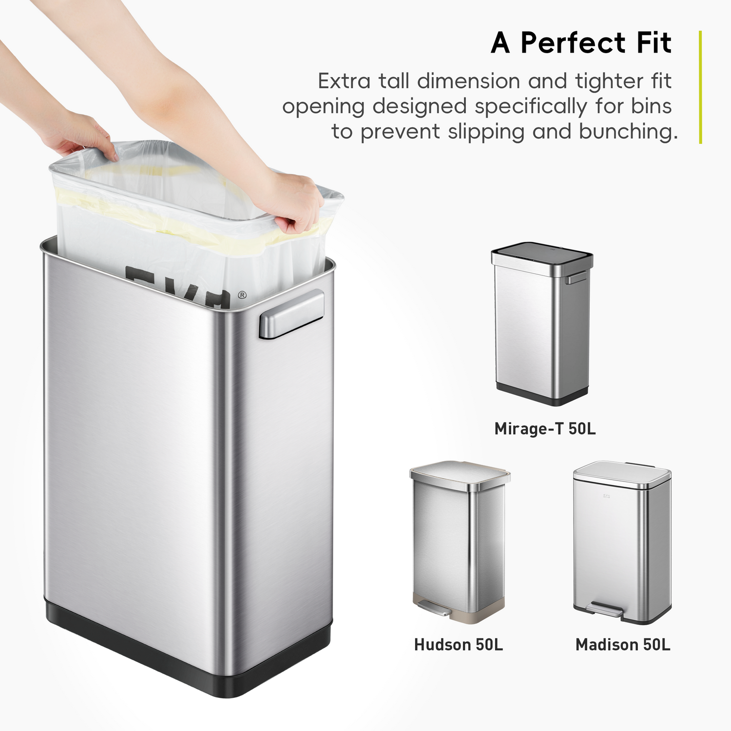 3 Pack of Size G Bin Liners 50L-90L