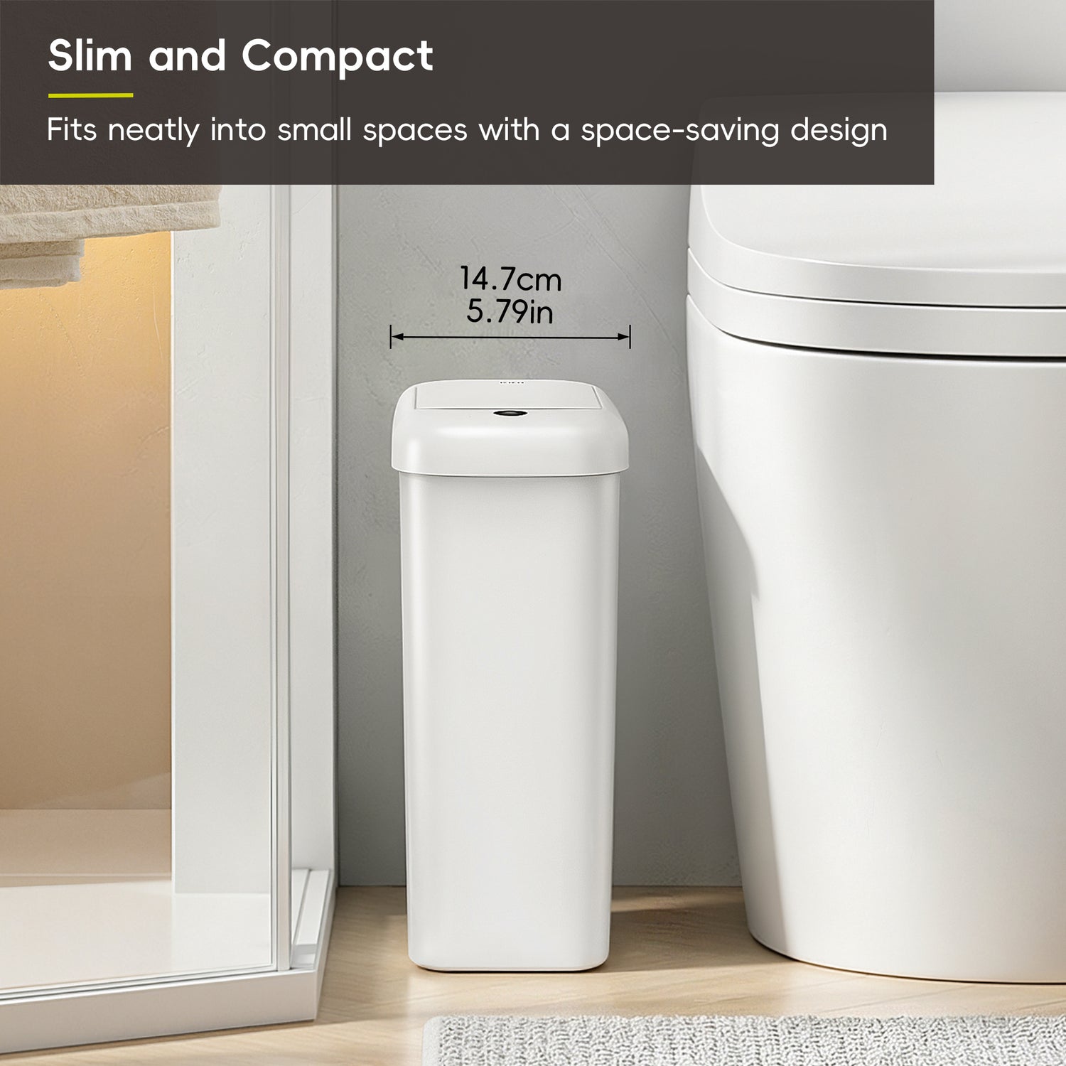 Morandi Slim Sensor Bin 10L