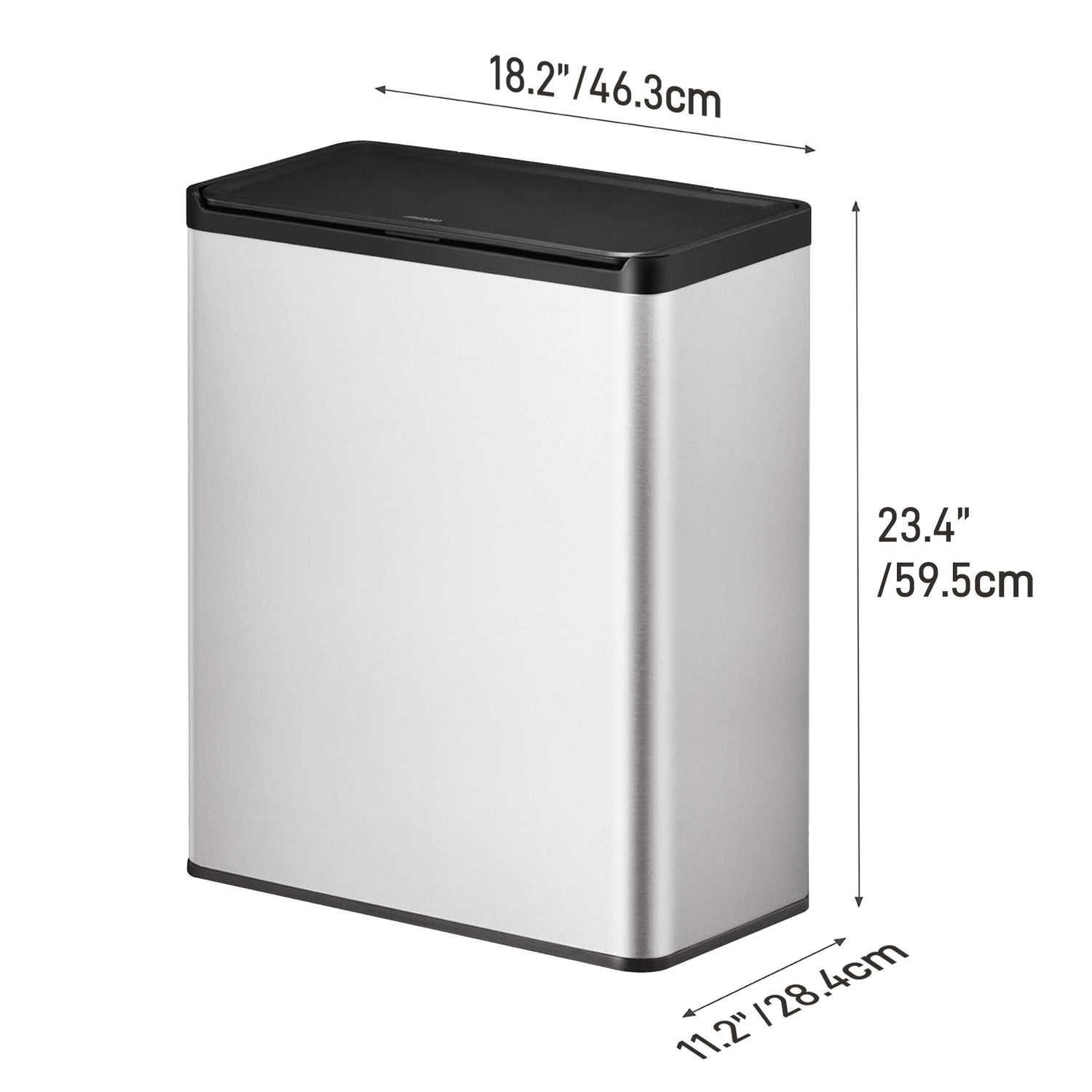 Essential Recycling Touch Bin 20L+20L