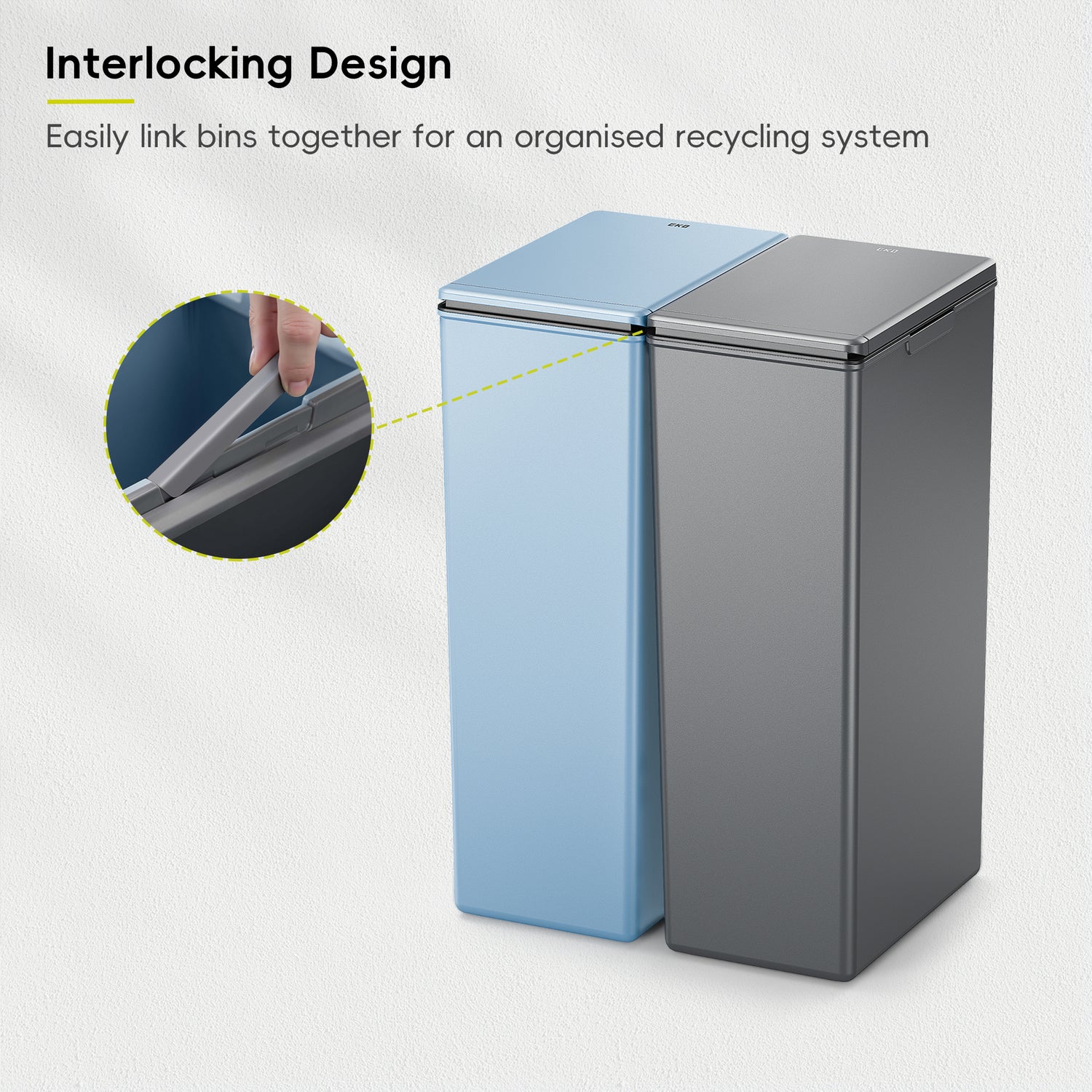 Morandi Touch Bin 40L Twin Pack