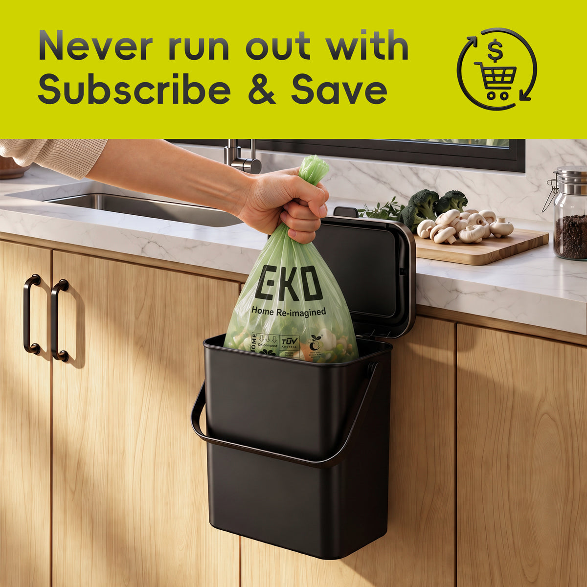 Compostable Bin Liners 7L-10L, 20 Bags