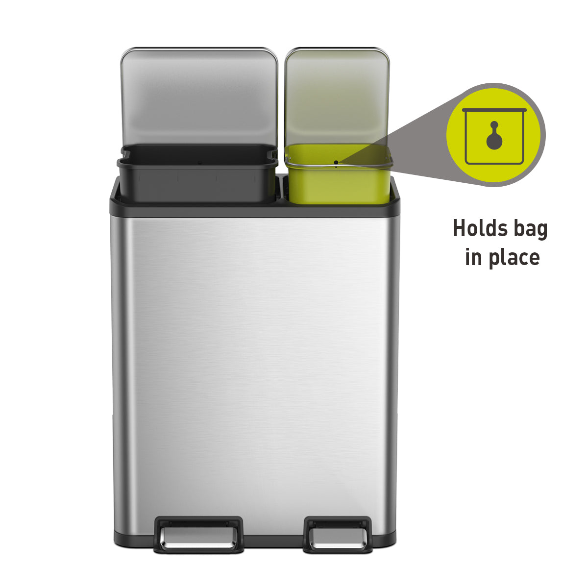 Ecocasa Recycling Pedal Bin 30L+20L