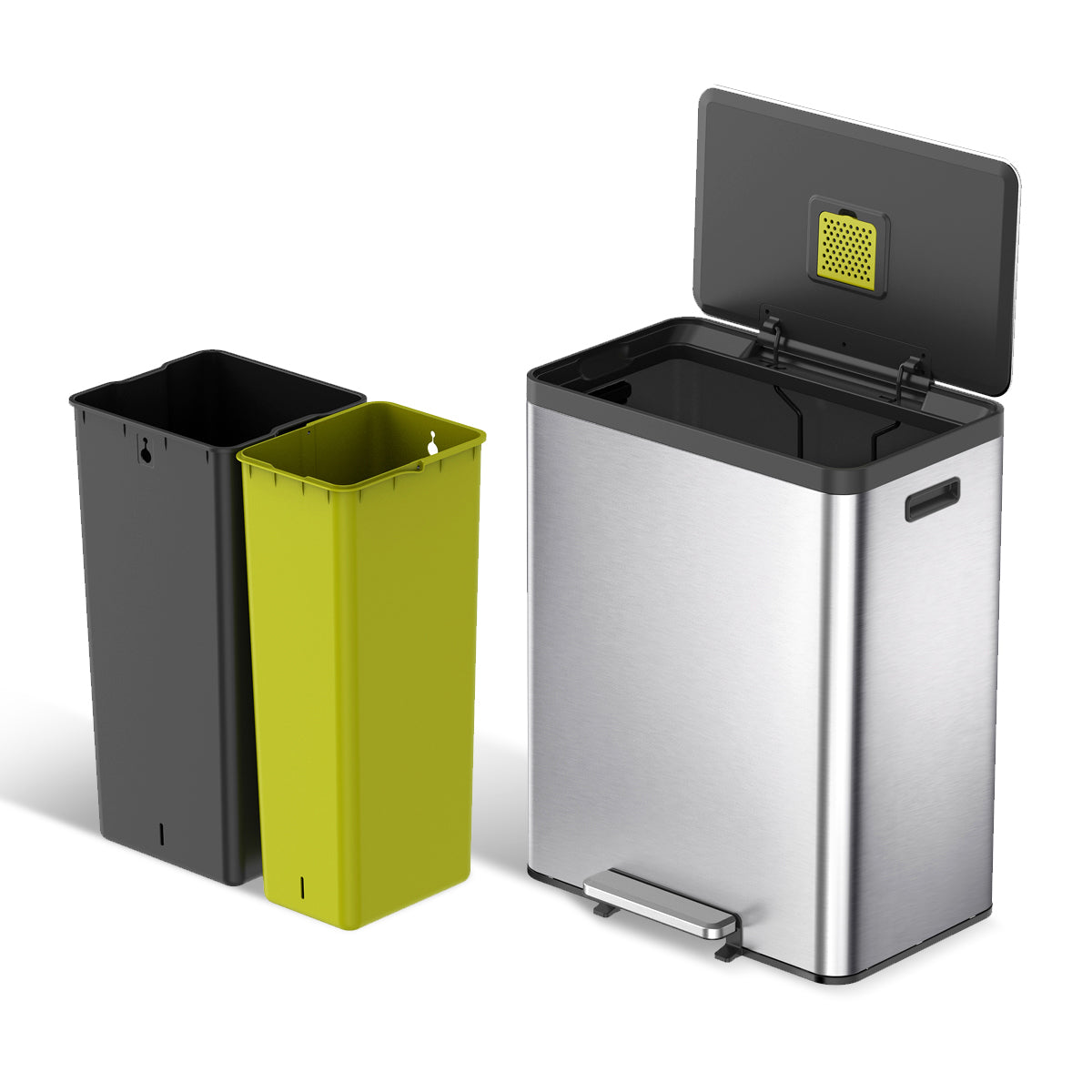 Ecocasa II Recycling Pedal Bin 36L+24L