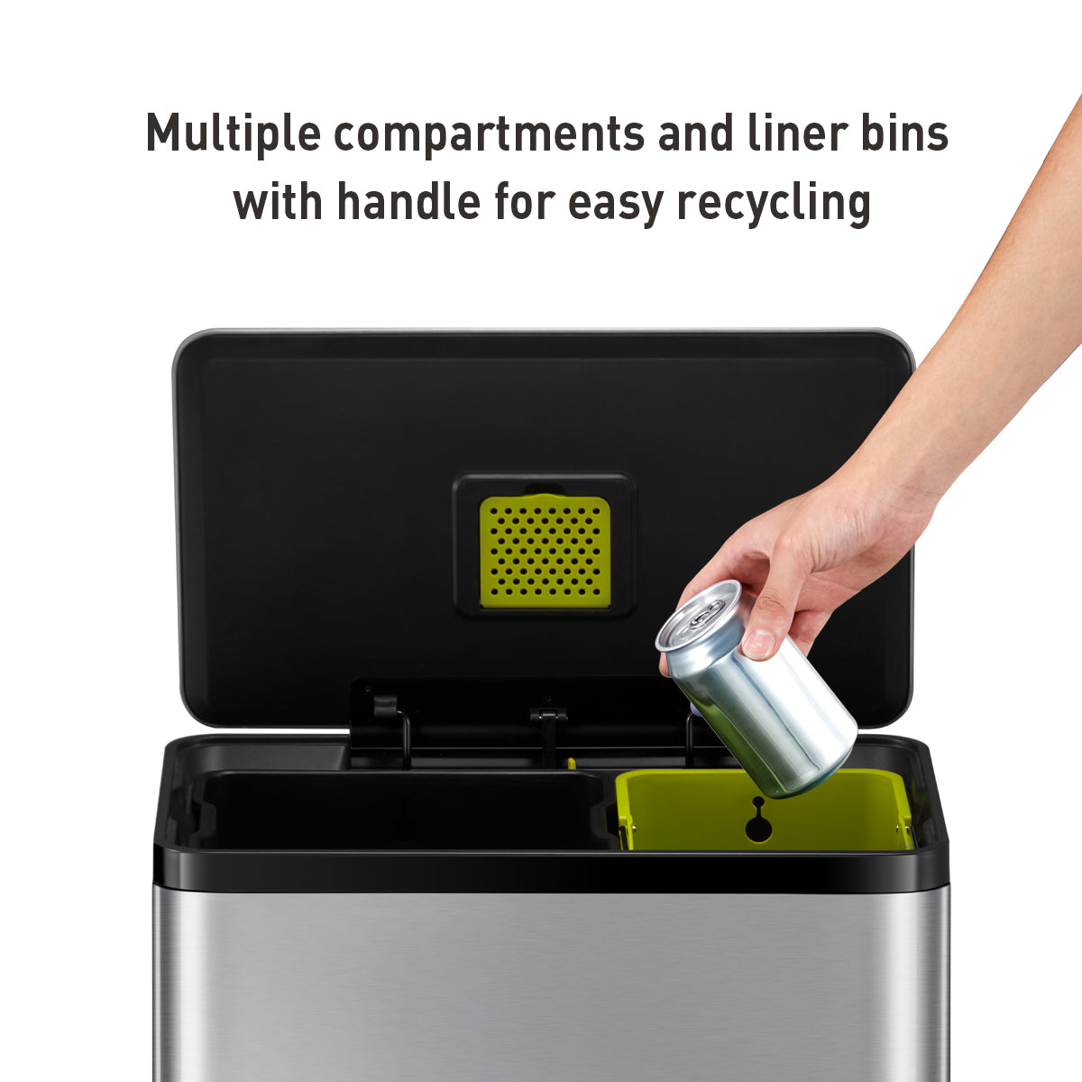 Ecocasa II Recycling Pedal Bin 36L+24L