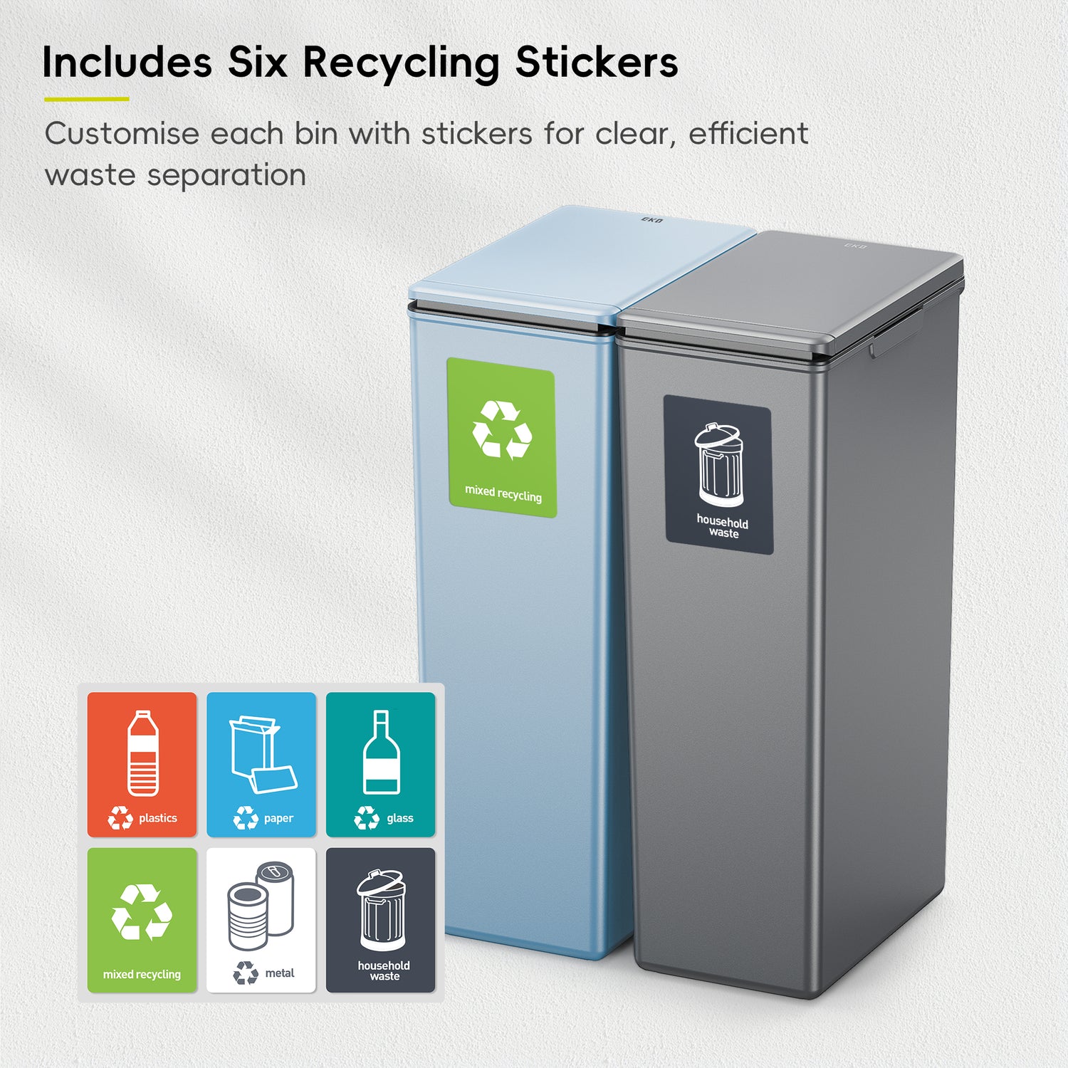 Morandi Touch Bin 30L Twin Pack