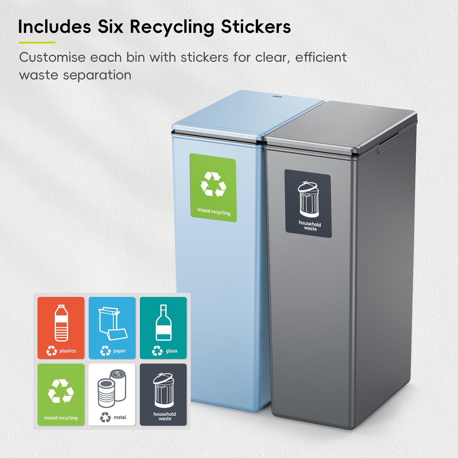 Morandi Touch Bin 40L Twin Pack