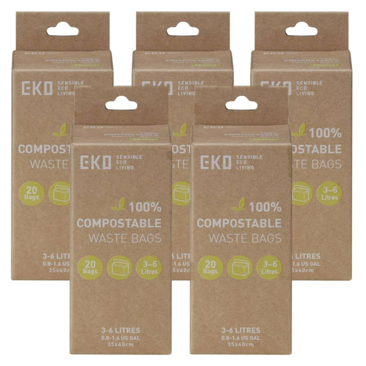 Compostable Bin Liners 3L-6L, 20 Bags