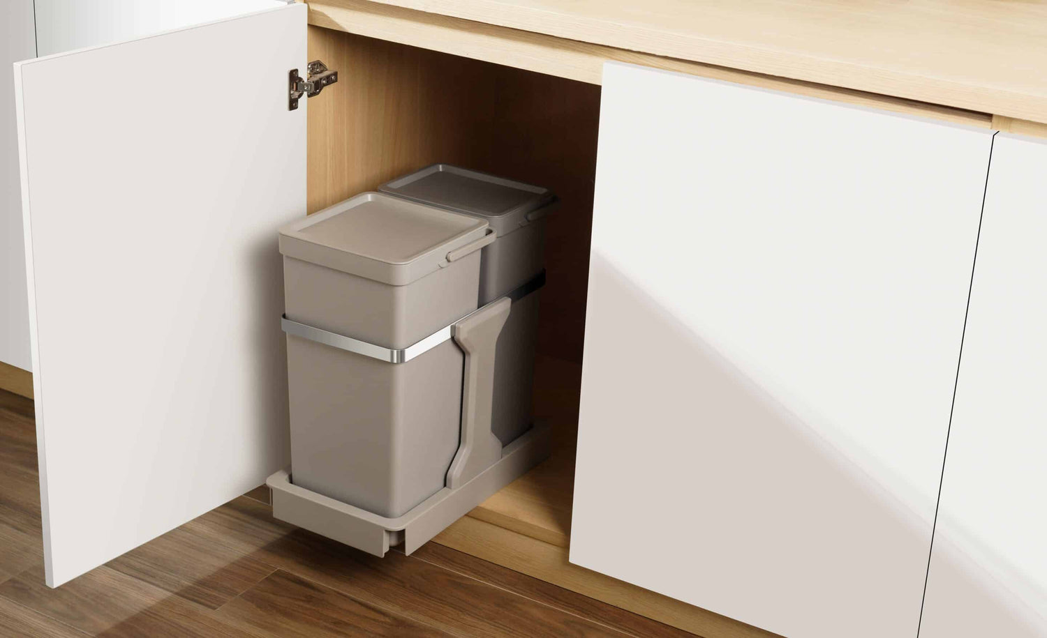 Deco Duo Pull Out Recycling Bin 20L+15L