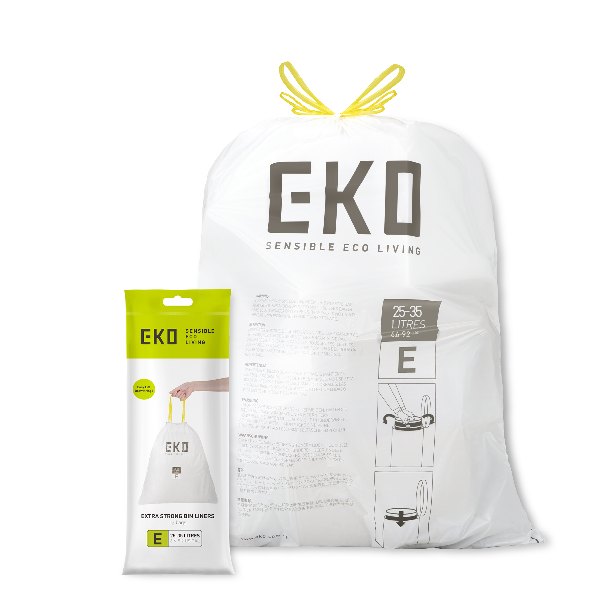 E Bin Liners 35L 12 bags