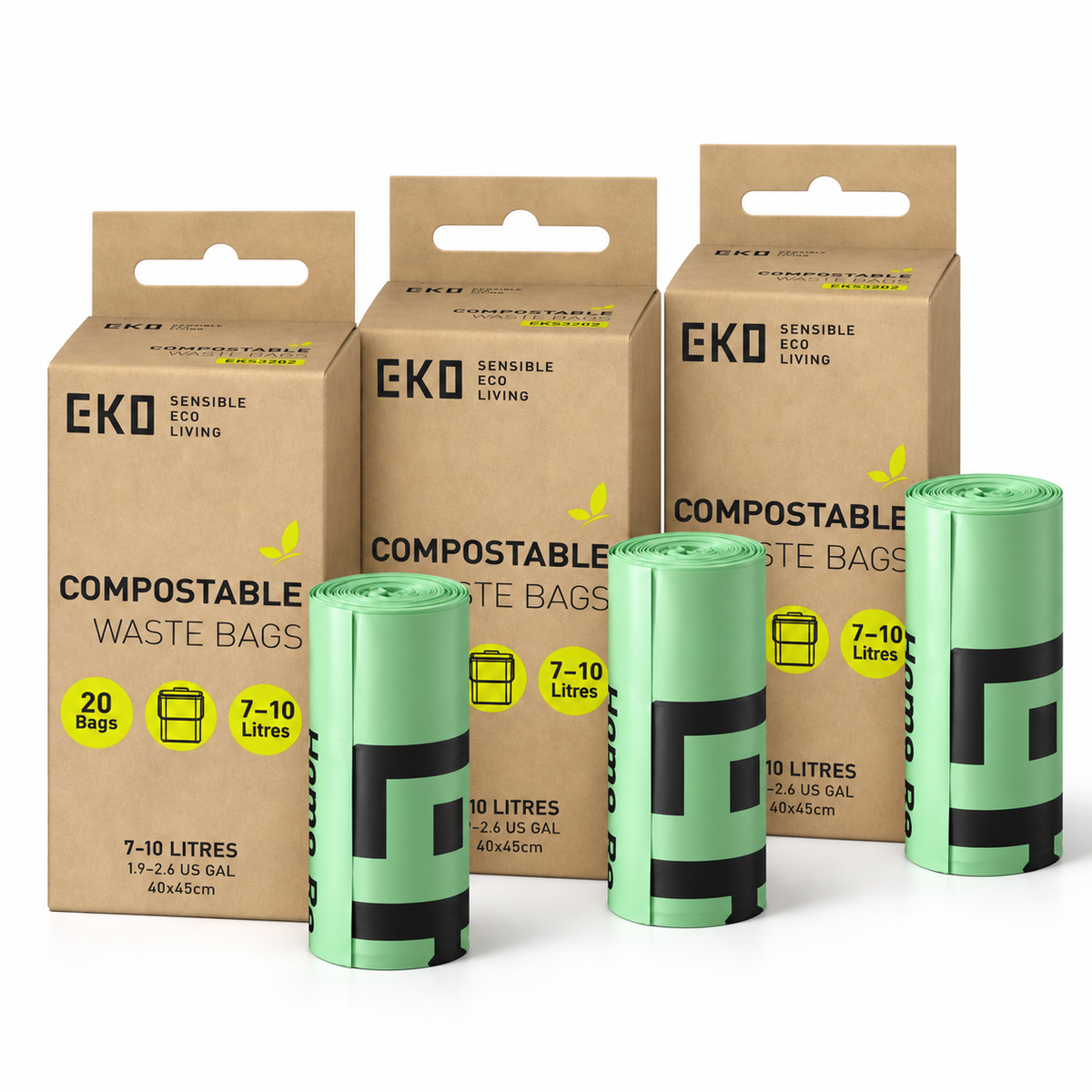 Compostable Bin Liners 7L-10L, 20 Bags
