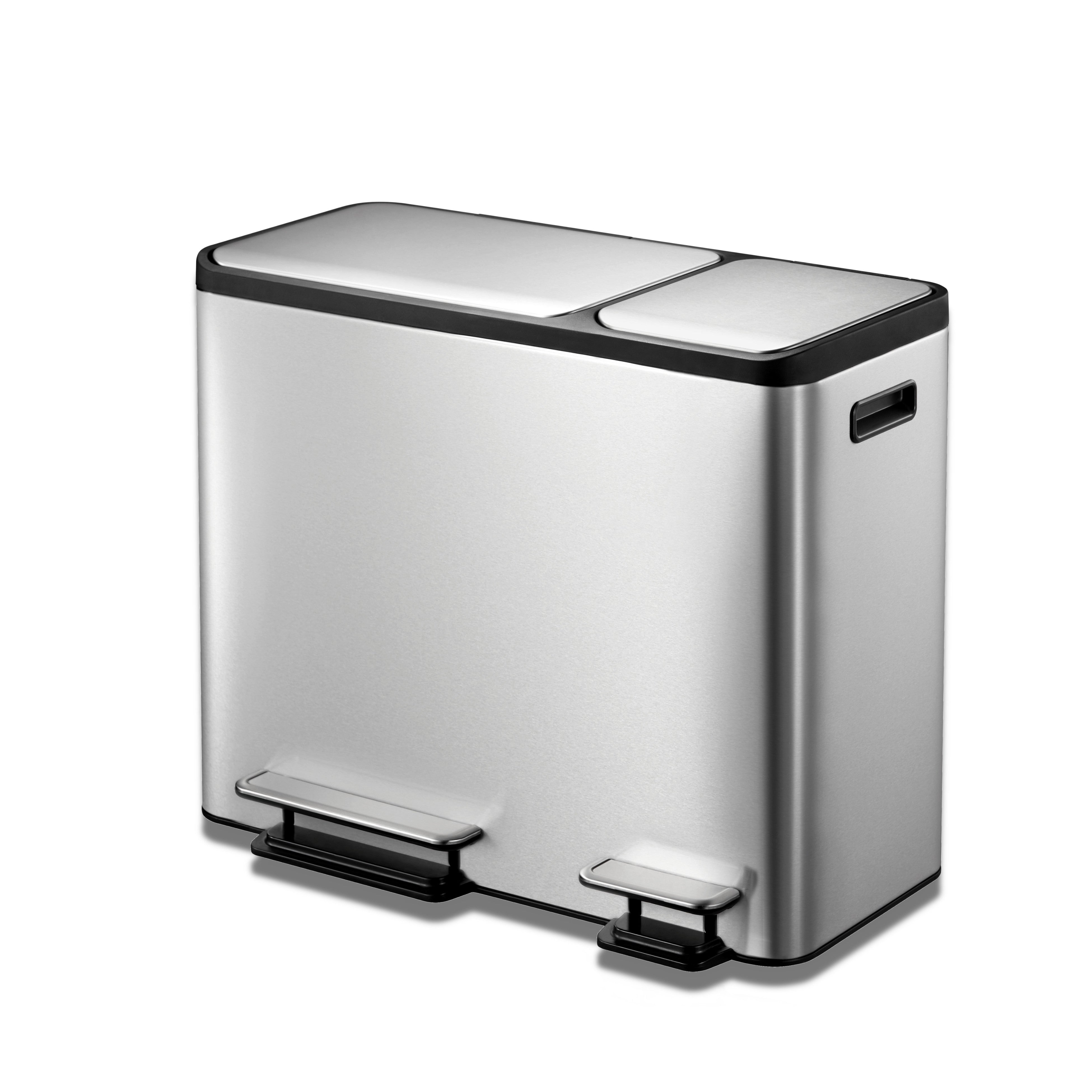 Ecocasa Recycling Pedal Bin 15L+15L+15L