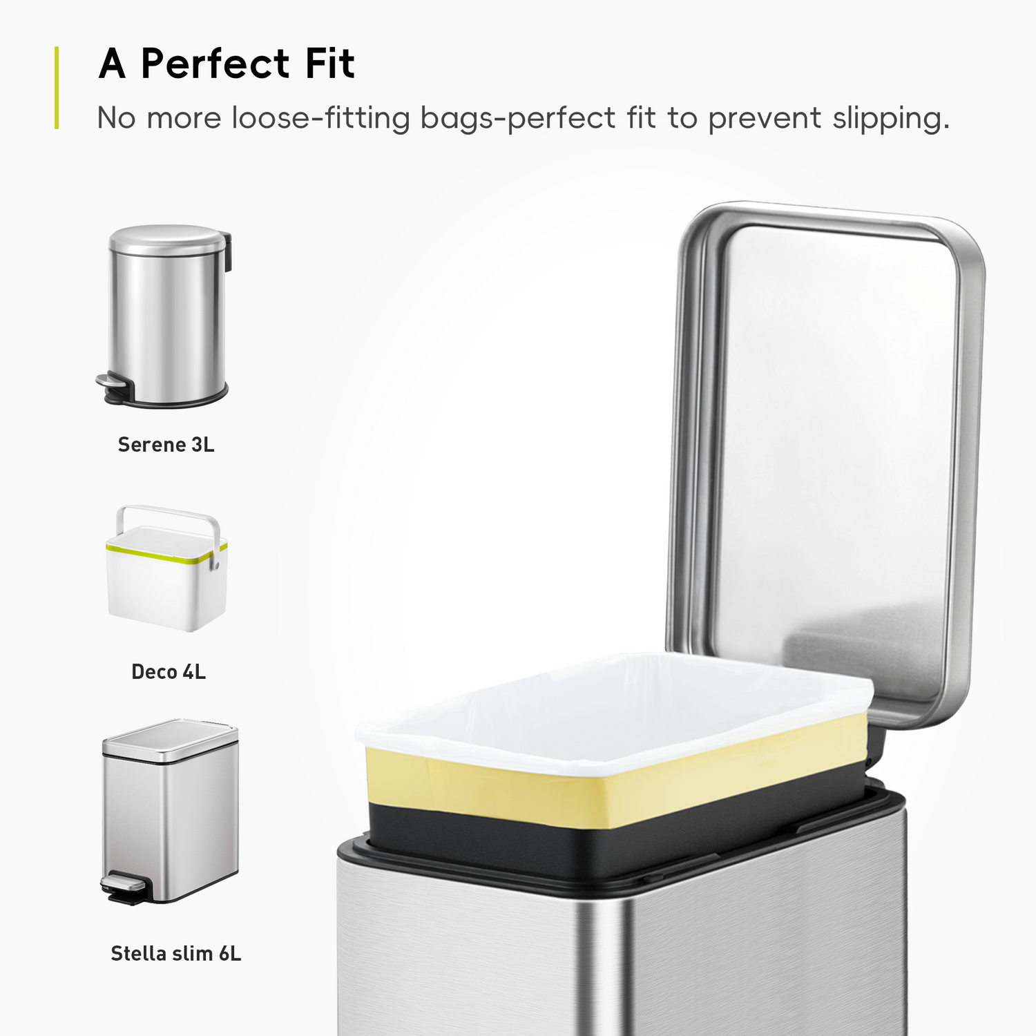 3 Pack of Size A Bin Liners 3L-6L
