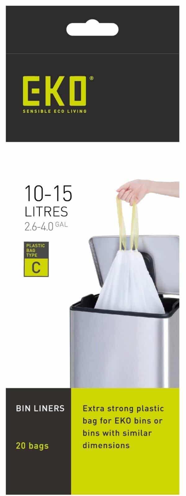 Eko Size C bin liners 10-15L, 20 bags.